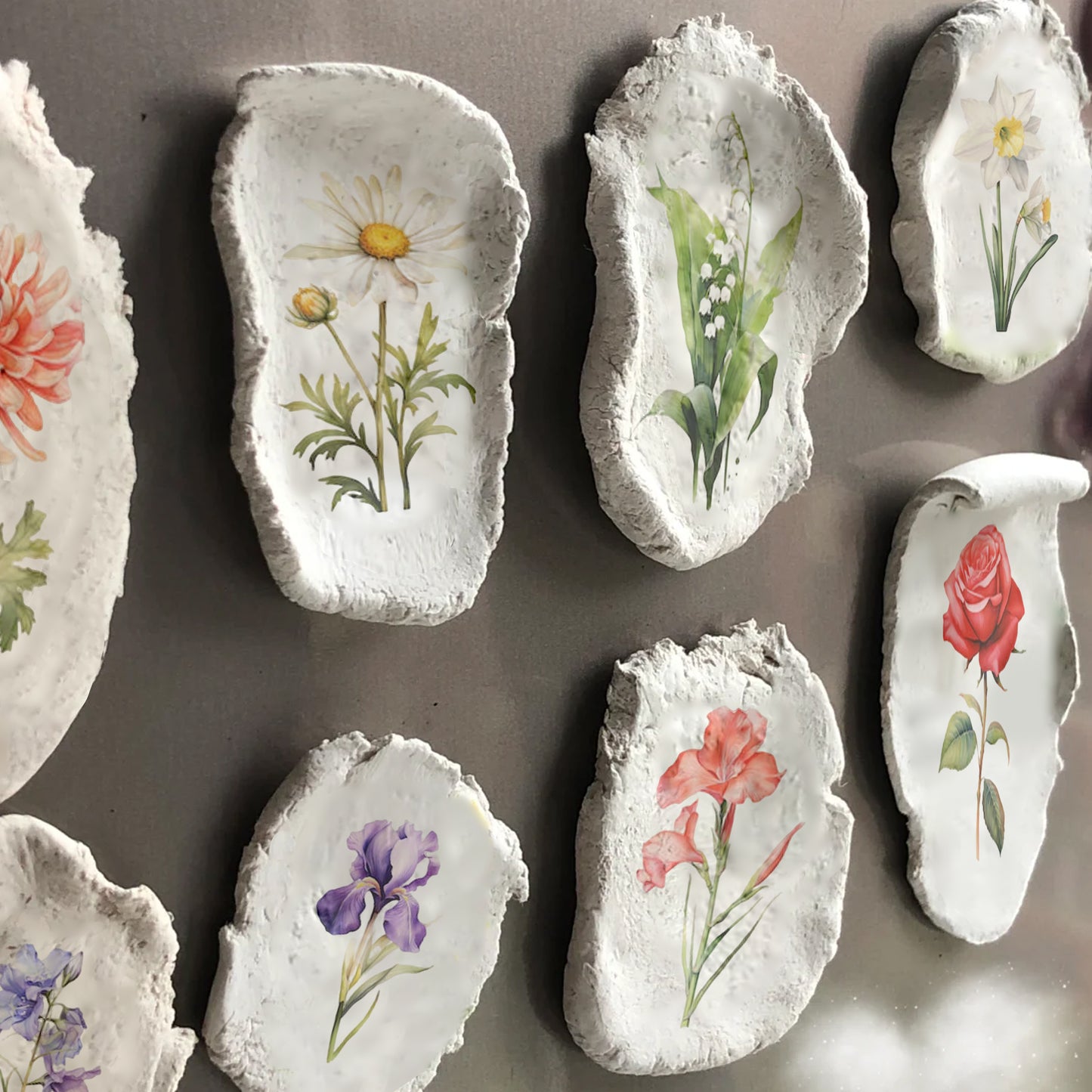 Birth Month Flower Fridge Magnets Clay Craft Kit
