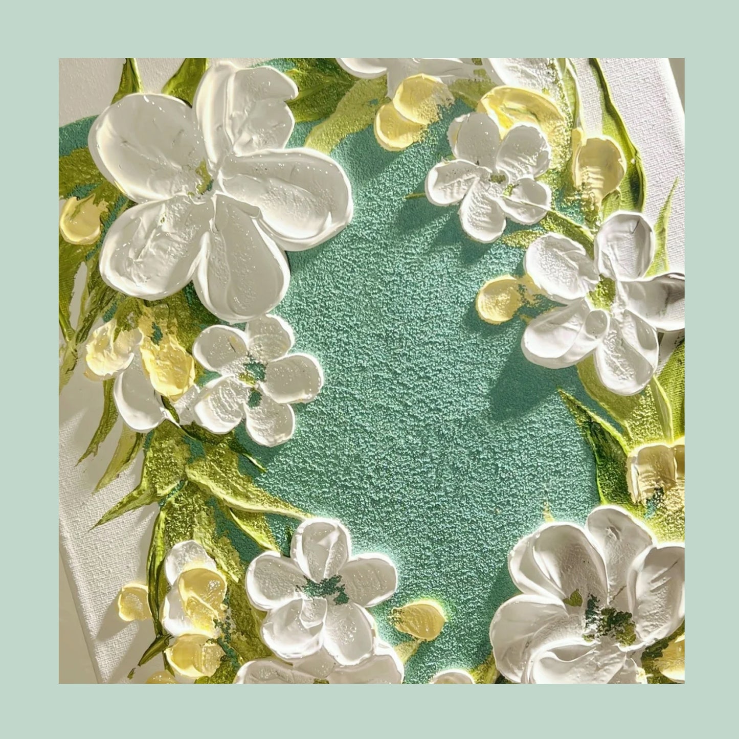 Spring Breeze Textured Floral Sand & Acrylic Painting Canvas Kit