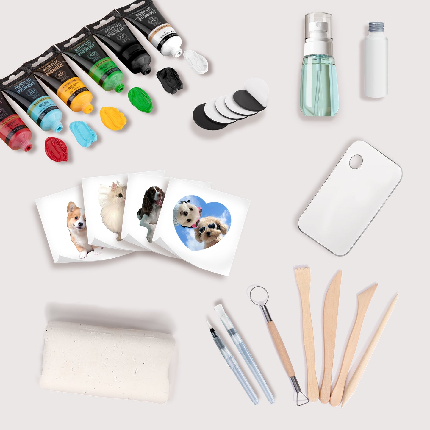 Pet Photo Fridge Magnet Customizable Clay Craft Kit