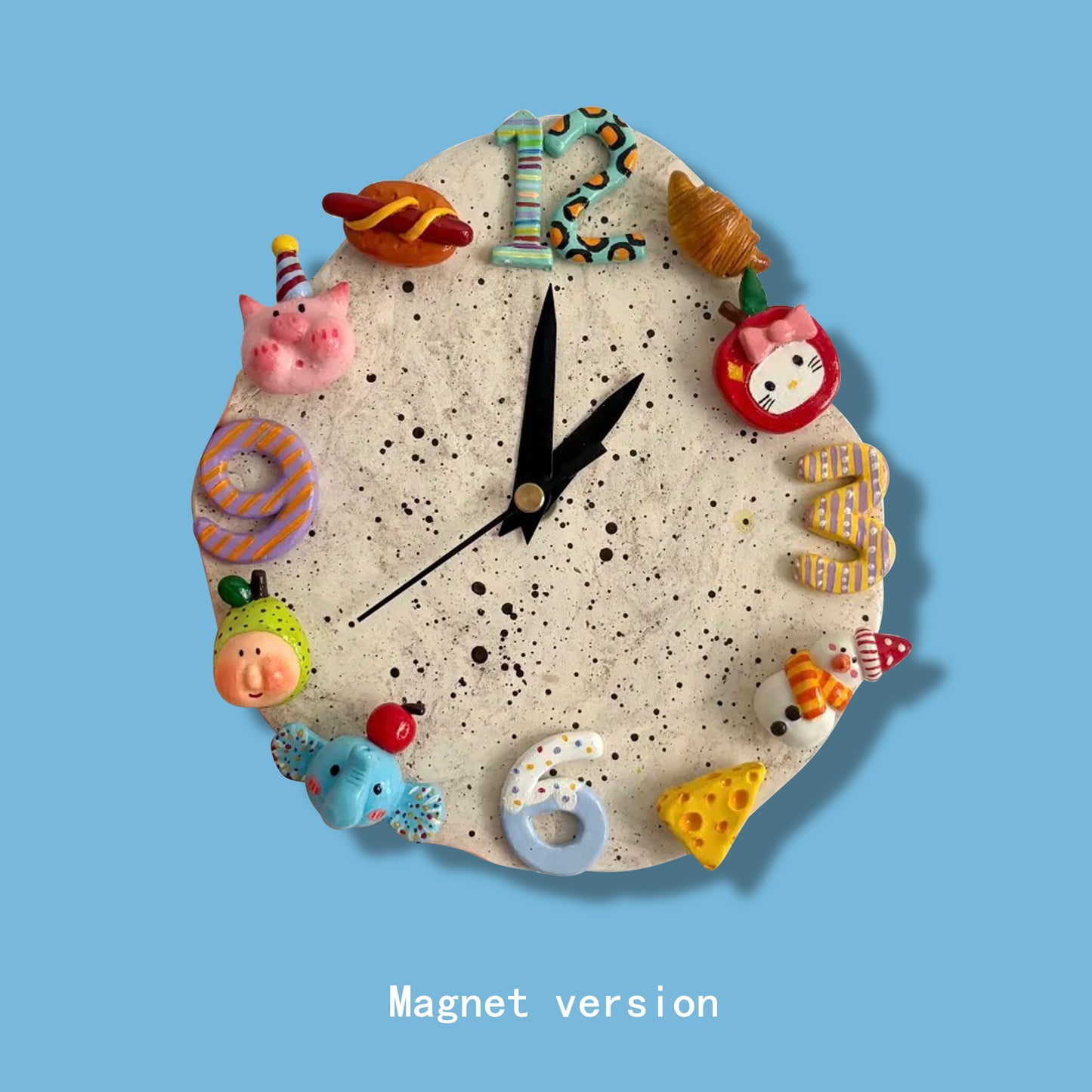 Seashell Magnetic DIY Air-Dry Clay Clock Kit or Order Custom-Made