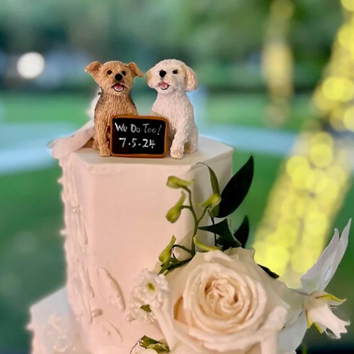 Custom Clay Pet Portrait Personalized Handcrafted Keepsake Wedding Cake Topper