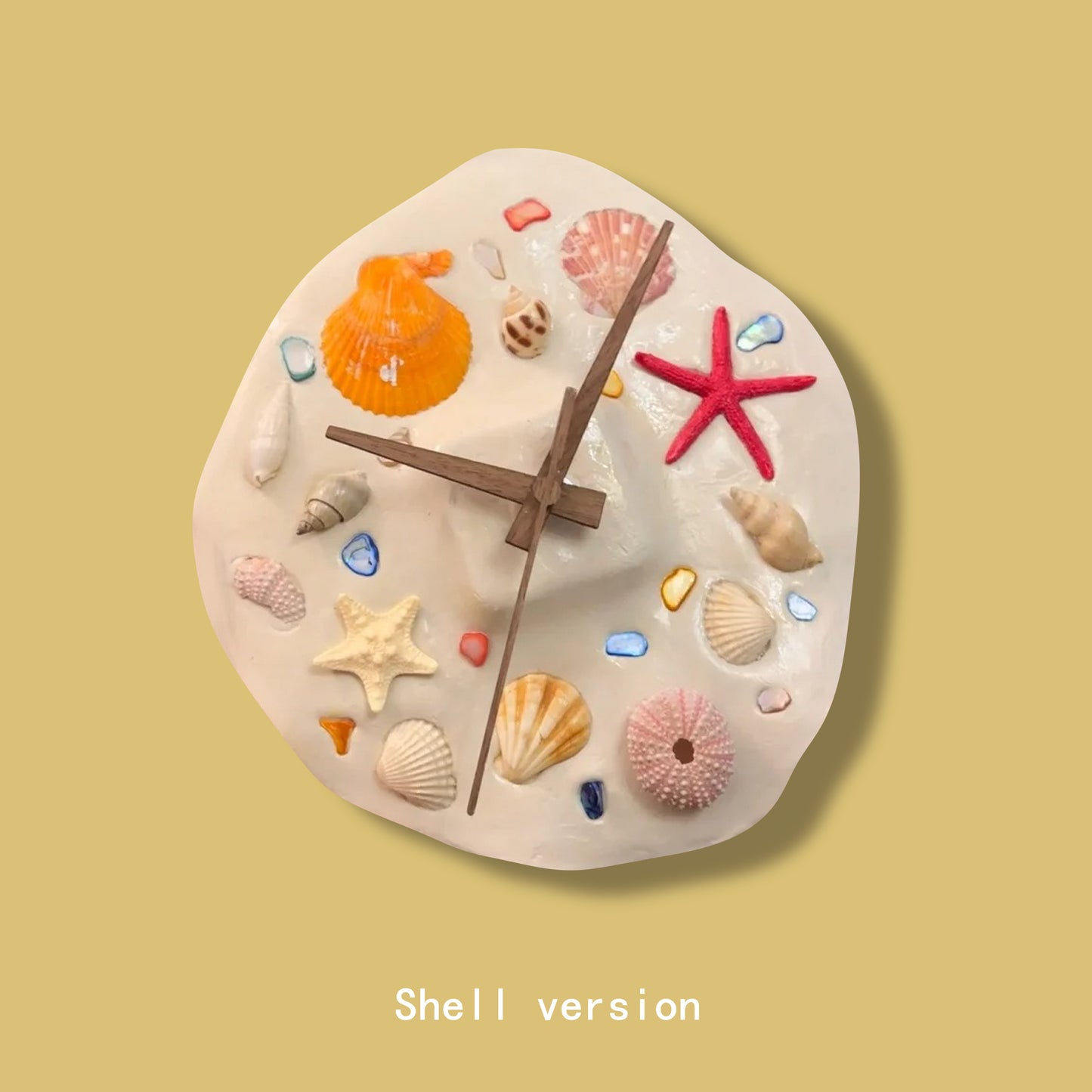Seashell Magnetic DIY Air-Dry Clay Clock Kit or Order Custom-Made