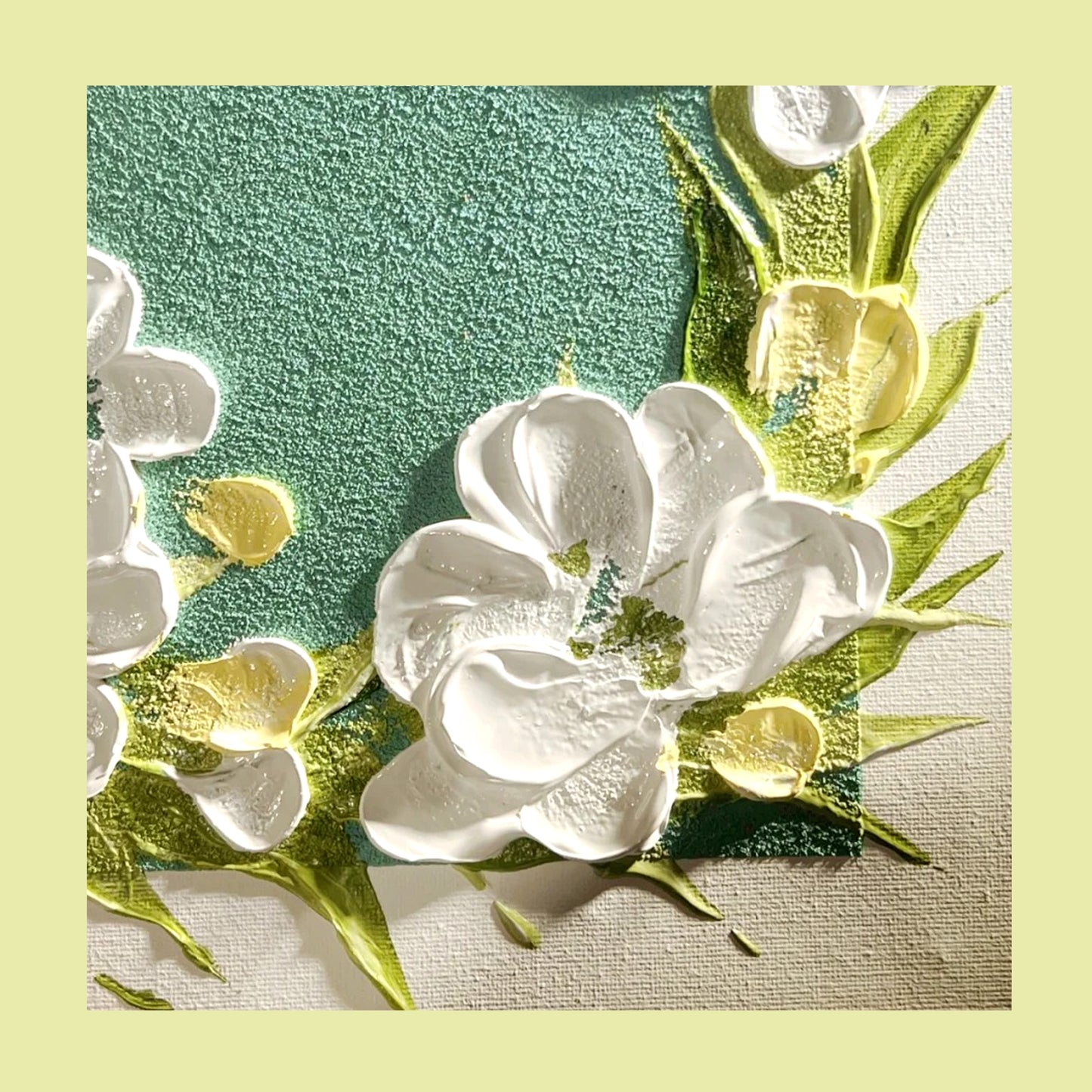 Spring Breeze Textured Floral Sand & Acrylic Painting Canvas Kit