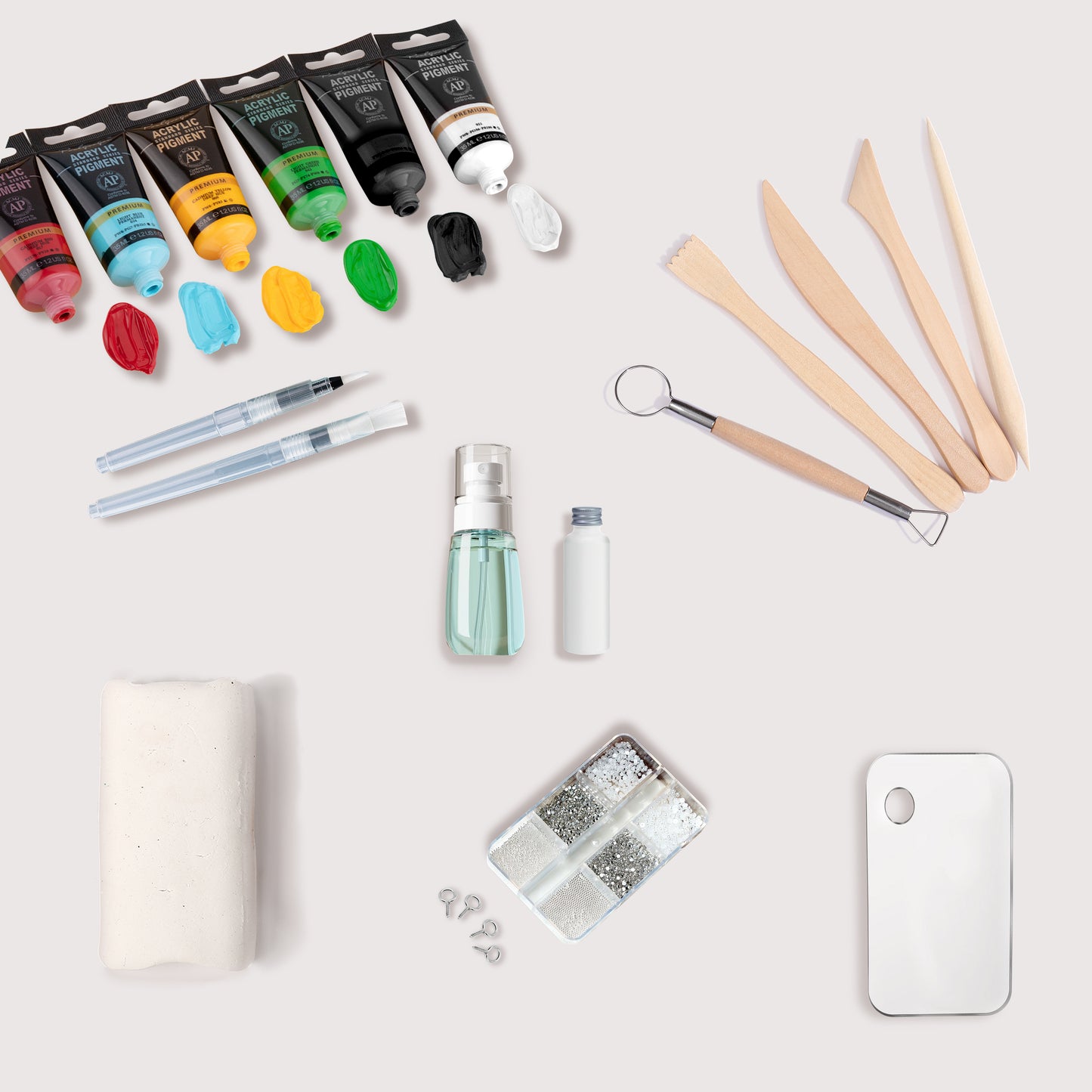 DIY Necklace & Keychain Pendants Freeform Clay Charm Craft Kit