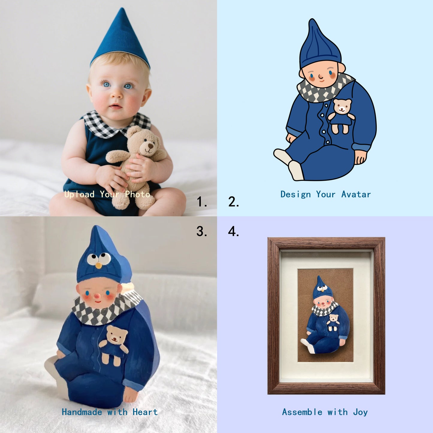 Graduation Portrait Keepsake - Custom Clay Graduate Gift | Magnet or Frame
