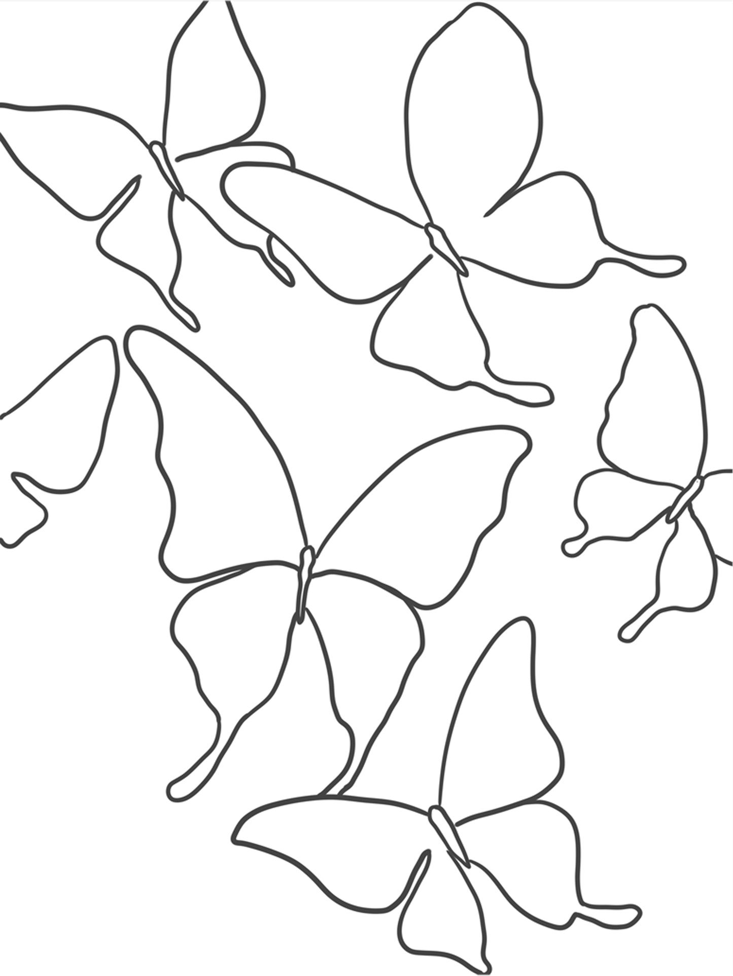 White Luminous Butterfly Texture Wall Art Kit