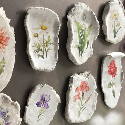 Birth Month Flower Fridge Magnets Clay Craft Kit