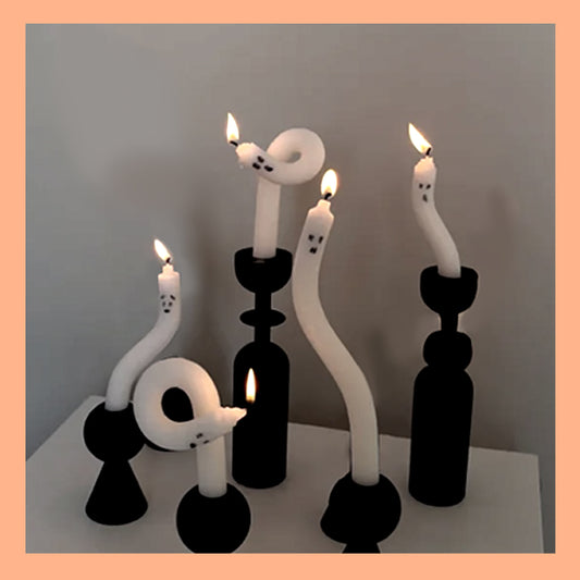 Spooky Handmade Clay Glowing Ghost Candles Kit