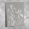 White Luminous Iris Lumière Texture Wall Art Kit Floral Canvas Decor