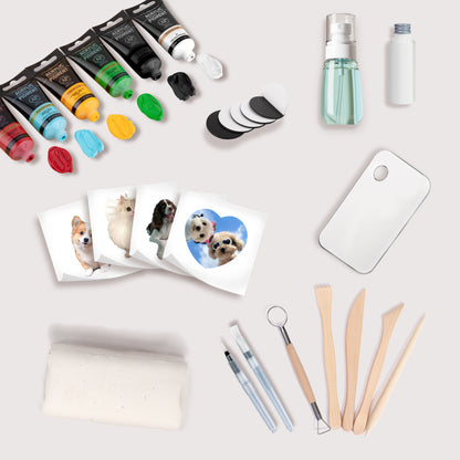 Pet Photo Fridge Magnet Customizable Clay Craft Kit