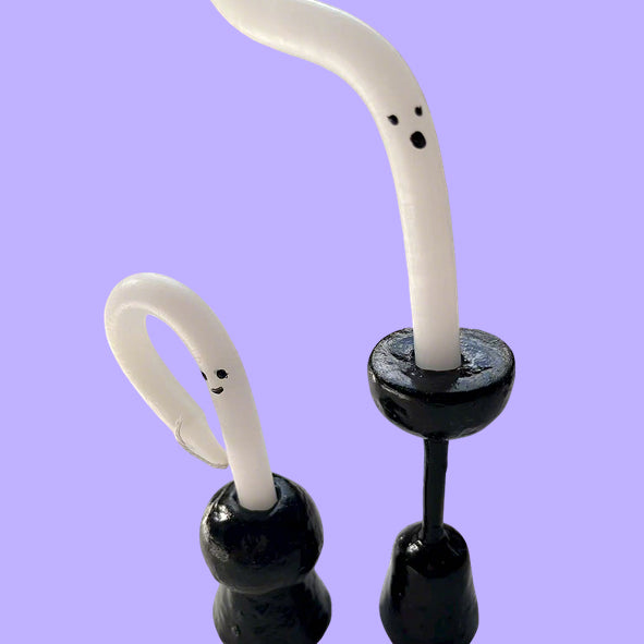 Spooky Handmade Clay Glowing Ghost Candles Kit