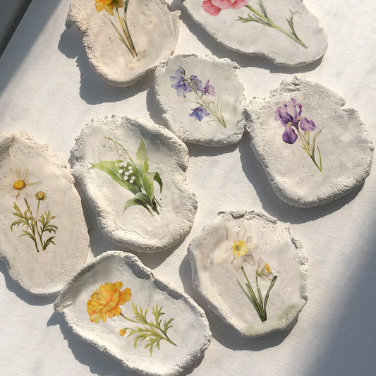 Birth Month Flower Fridge Magnets Clay Craft Kit
