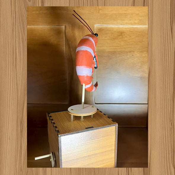 Groovy Shrimp Automata - Musical Clay Shrimp Mechanical Toy Kit