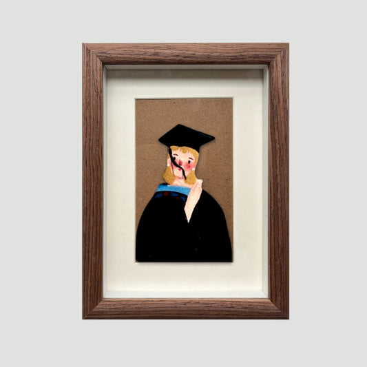 Graduation Portrait Keepsake - Custom Clay Graduate Gift | Magnet or Frame