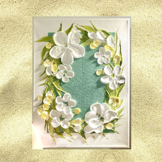 Spring Breeze Textured Floral Sand & Acrylic Painting Canvas Kit