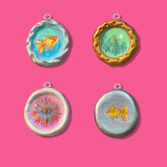 DIY Necklace & Keychain Pendants Freeform Clay Charm Craft Kit