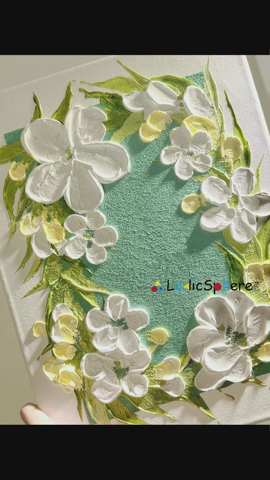 Spring Breeze Textured Floral Sand & Acrylic Painting Canvas Kit