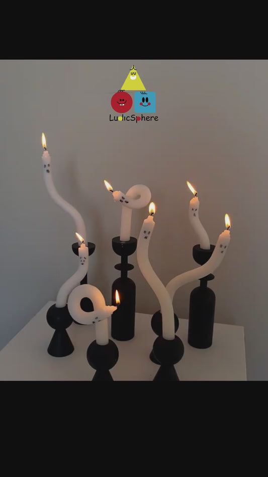 Spooky Handmade Clay Glowing Ghost Candles Kit